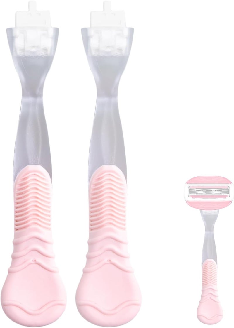 TEITEAI 2 Pack Replacement Razor Handle Compatible with Venus only, Pink - Image 1